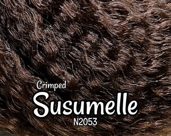 Crimped Susumelle N2053 Ethnic wavy dark brown Hair textured natural Rerooting Dolls Pony Barbie™ Monster High™ Rainbow high
