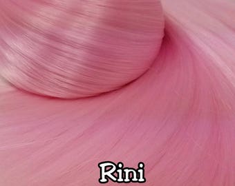 TDP Nylon Silk Rini Bubblegum Pink High Temp Doll Hair Hank for Rerooting Barbie® Monster High® Ever After High® MLP® Rainbow High®