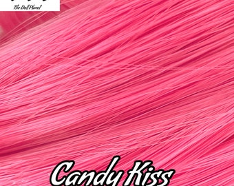 Japanese Saran Candy Kiss 532 pink Doll Hair Rerooting Restoration Doll Pony Barbie™ Monster High™ Poppy® Rainbow High lol omg