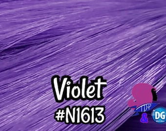 DG-HQ™ Nylon Violet N1613 36 inch 1oz/28g hank Purple Doll Hair for rerooting fashion dolls Standard Temperature