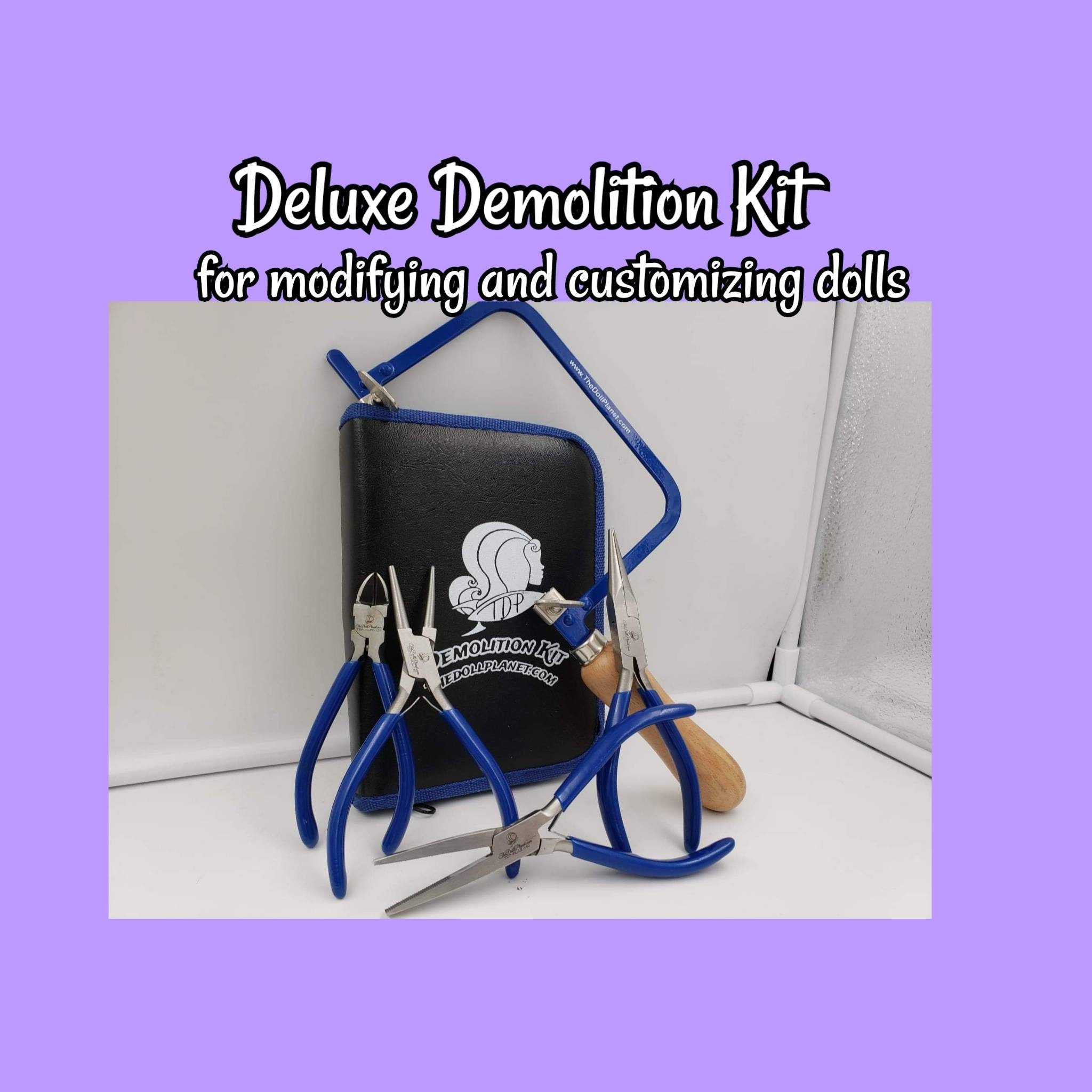 Demolition Kit Combo with Saw 4 piece Tool Kit & Jewelry Saw for Doll