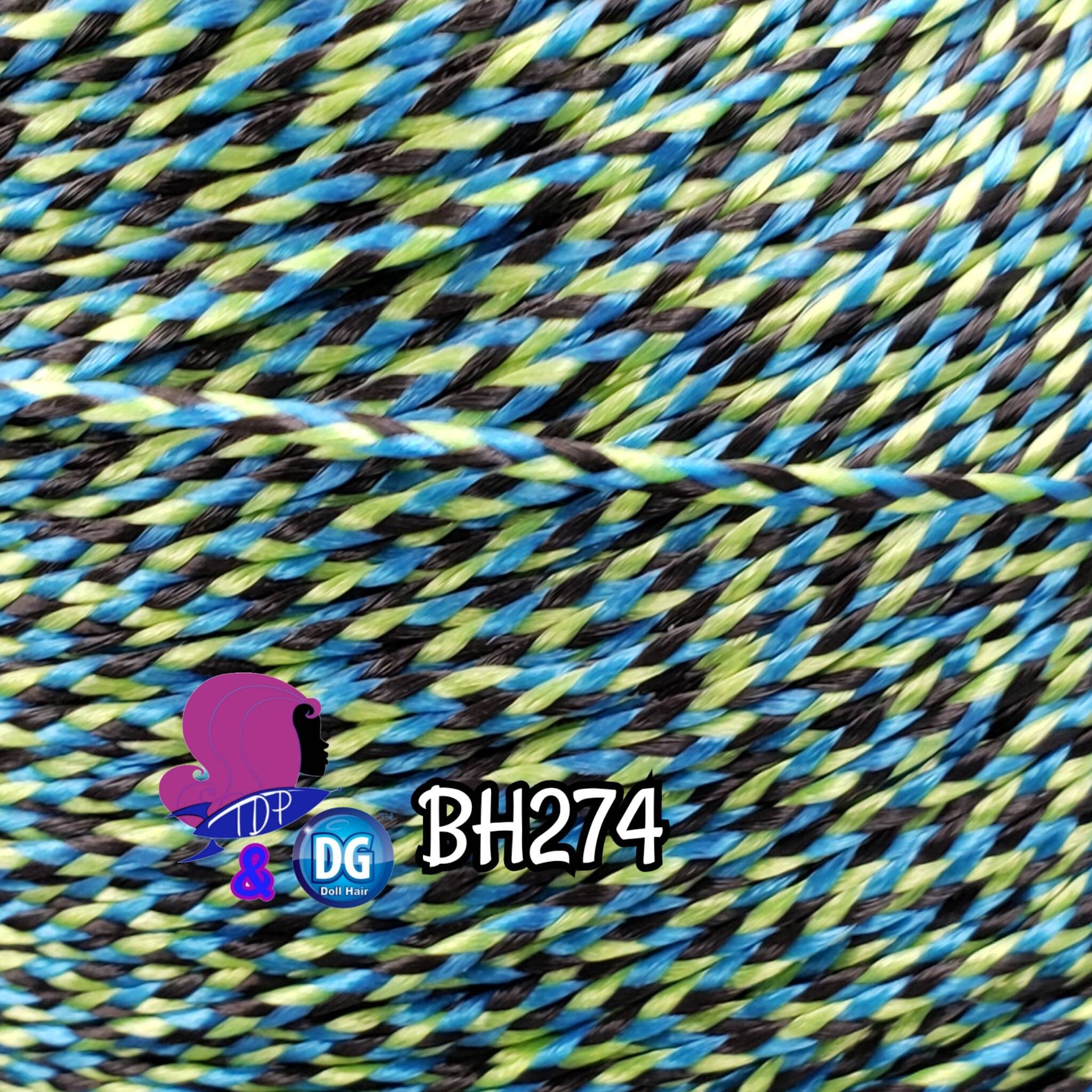 DG HQ™ Nylon Tri Color Green Blue Black BH274 Mini Braids 2mm - Etsy Denmark
