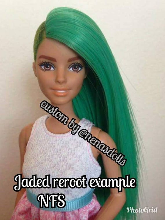 barbie with green hair