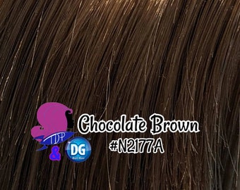 DG-HQ™ Nylon Chocolate Brown N2177A Doll Hair for rerooting fashion dolls