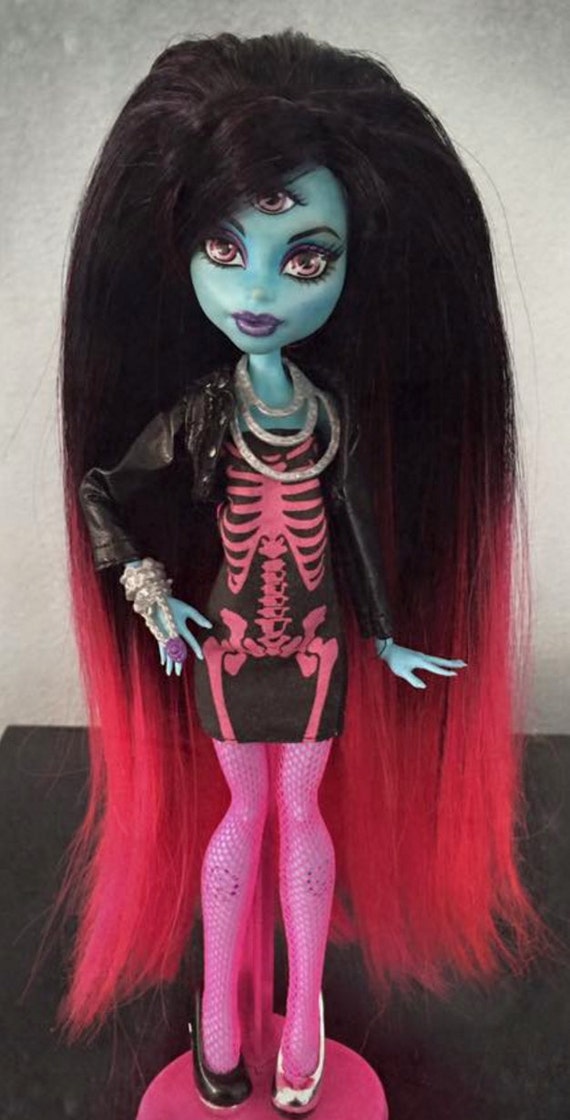 5 Color Hand-Dyed Ombre Pack 1oz Hanks Nylon Doll Hair for Rerooting Doll Scale