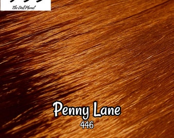 Japanese Saran Penny Lane 446 36 inch 1oz/28g hank Auburn Copper Red Brown Doll Hair for rerooting fashion dolls