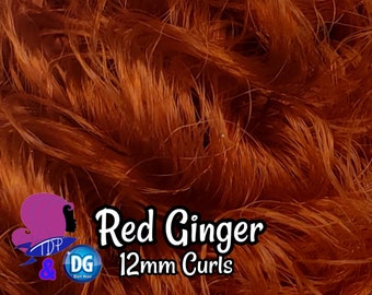 DG Curly Red Ginger 12mm NF186 auburn pre-curled Doll Hair The Doll Planet Rerooting Doll My Little Pony Barbie™ Monster High™ Rainbow High