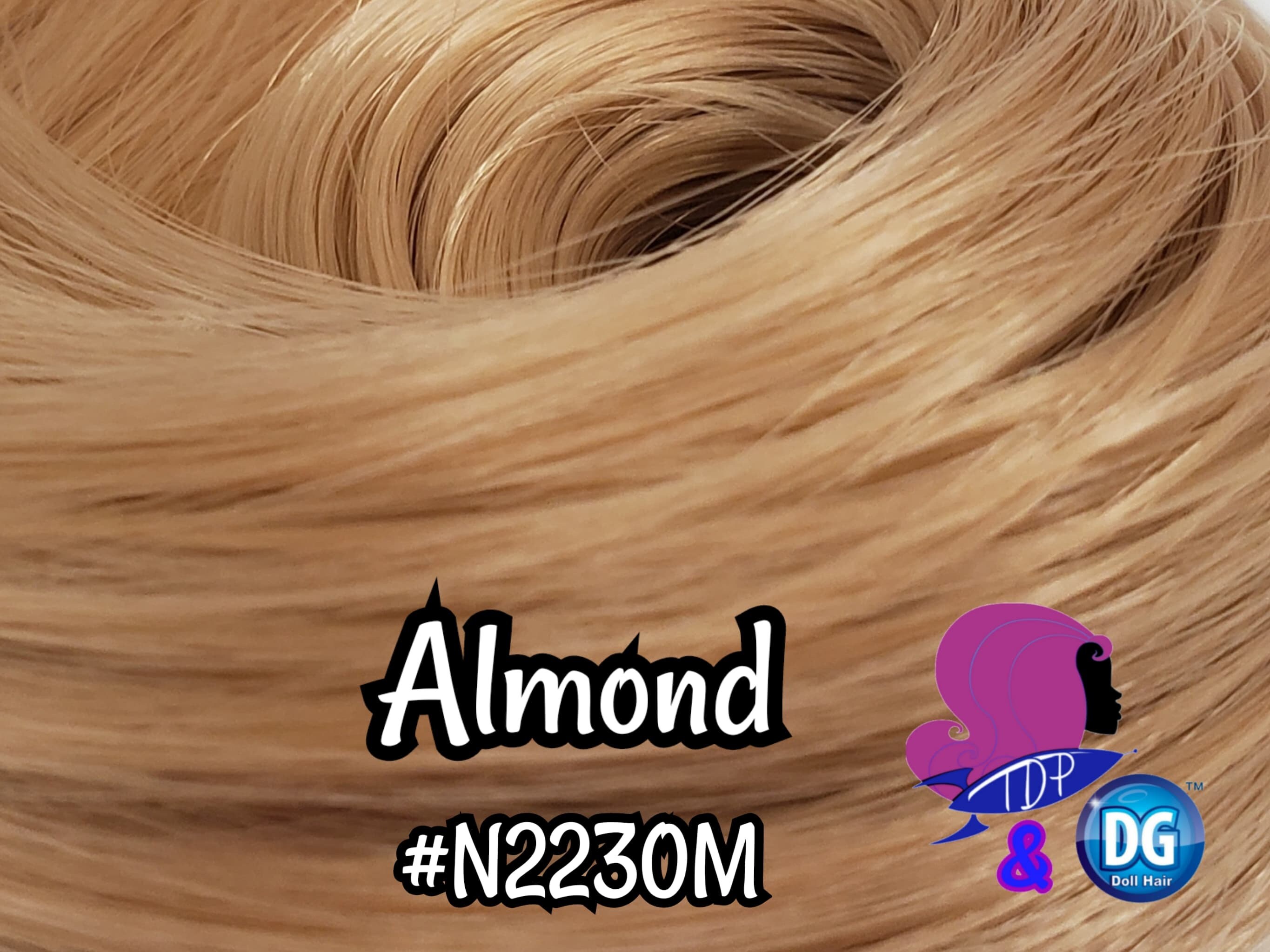 DG-HQ™ Nylon Almond N2230M Blonde light Brown Doll Hair Rerooting Sty…