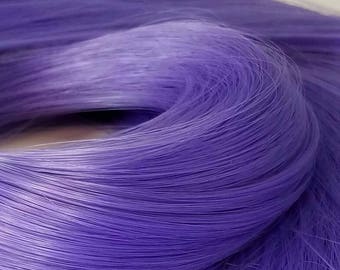 TDP Nylon Silk Psylocke Dark Lilac Purple High Temp Doll Hair Hank for Rerooting Barbie® Monster High®  My Little Pony FR Disney