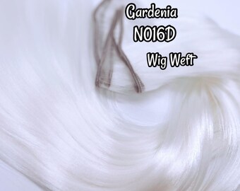 DG-HQ™ Wig Weft Nylon Gardenia N016D White Hair Weft Doll Scale Wig Making Barbie™ Monster High™ Rainbow High® BJD Diy wig