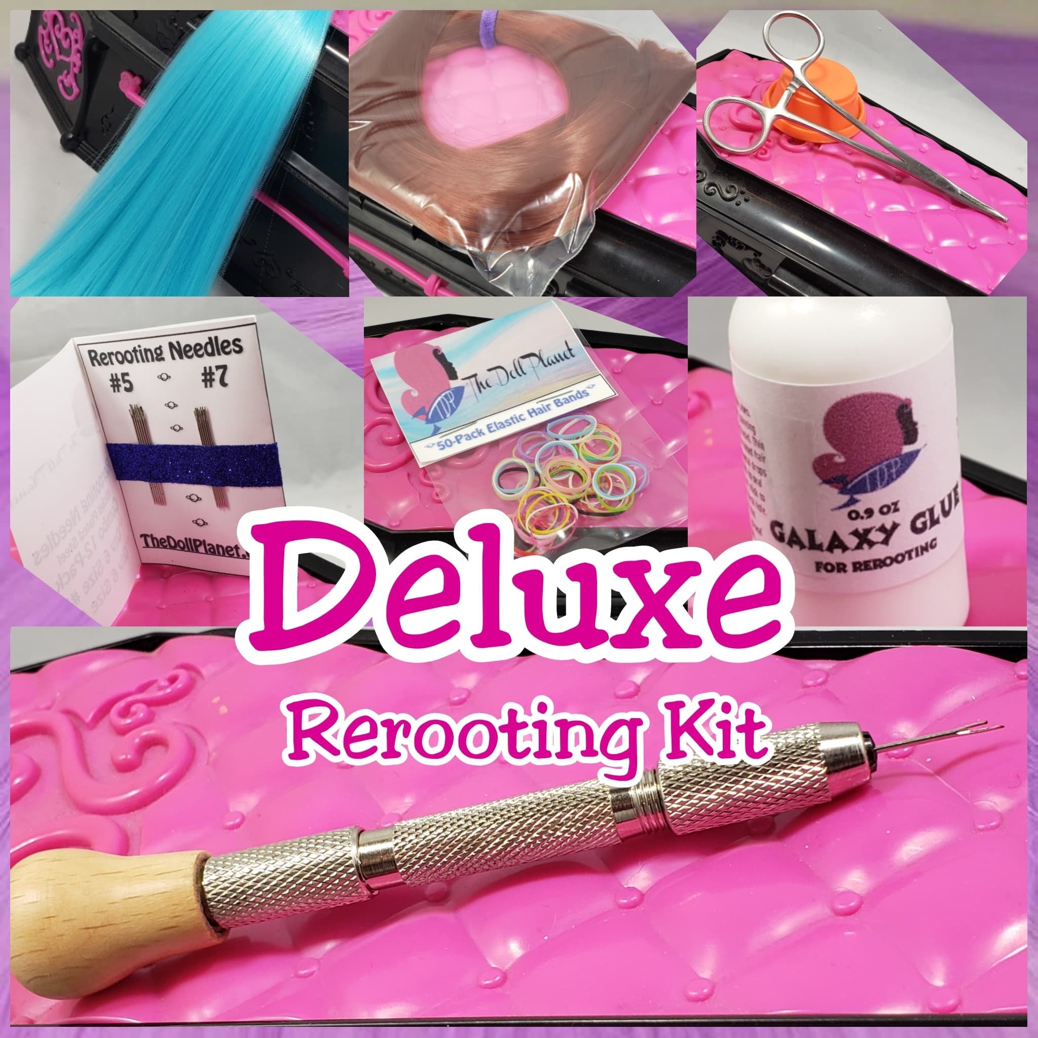 Doll Deluxe Rerooting Starter Kit with Tools and Nylon Doll Etsy