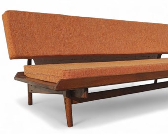 Mid Century Danish Modern Solid Walnut Daybed Sofa Attributed to Grete Jalk