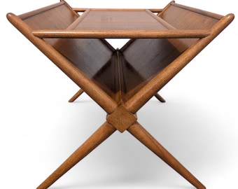 Mid Century Modern Widdicomb Side Table Magazine Rack by T H Robsjohn Gibbings