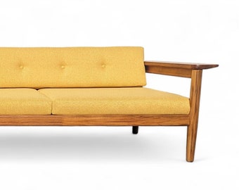 Mid Century Danish Modern Solid Teak Sofa