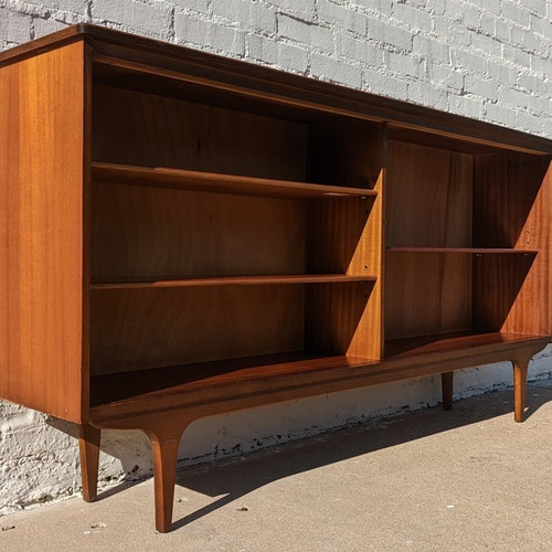 Cube Bookshelf 3 Tier Midcentury Modern Bookcase With Etsy