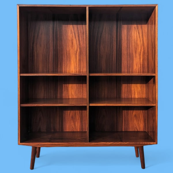 Mid Century Danish Modern Rosewood Bookcase