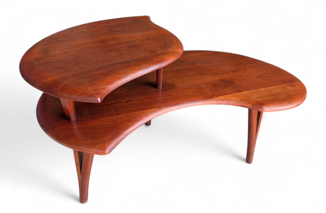 Mid Century Modern Solid Walnut Coffee Table in the Manner of Bissman ...