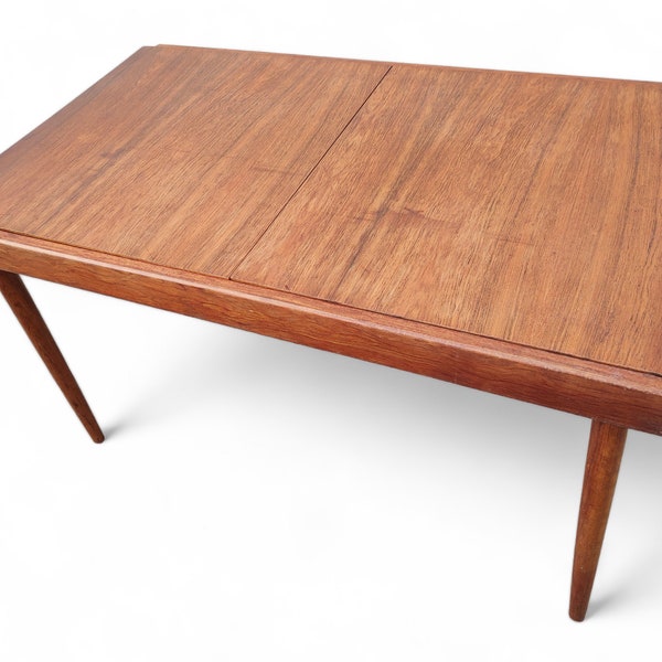 Mid Century Modern Rosewood Dining Table with Hidden Leaf