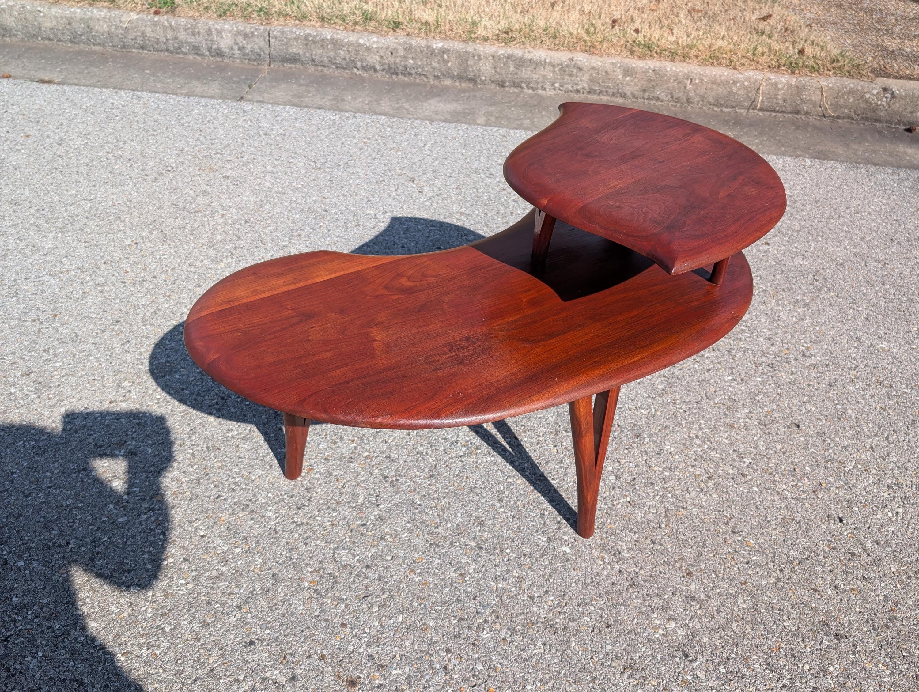 Mid Century Modern Solid Walnut Coffee Table in the Manner of Bissman ...