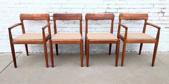 Mid Century Modern Bramin Teak Dining Table and Four Chairs Etsy