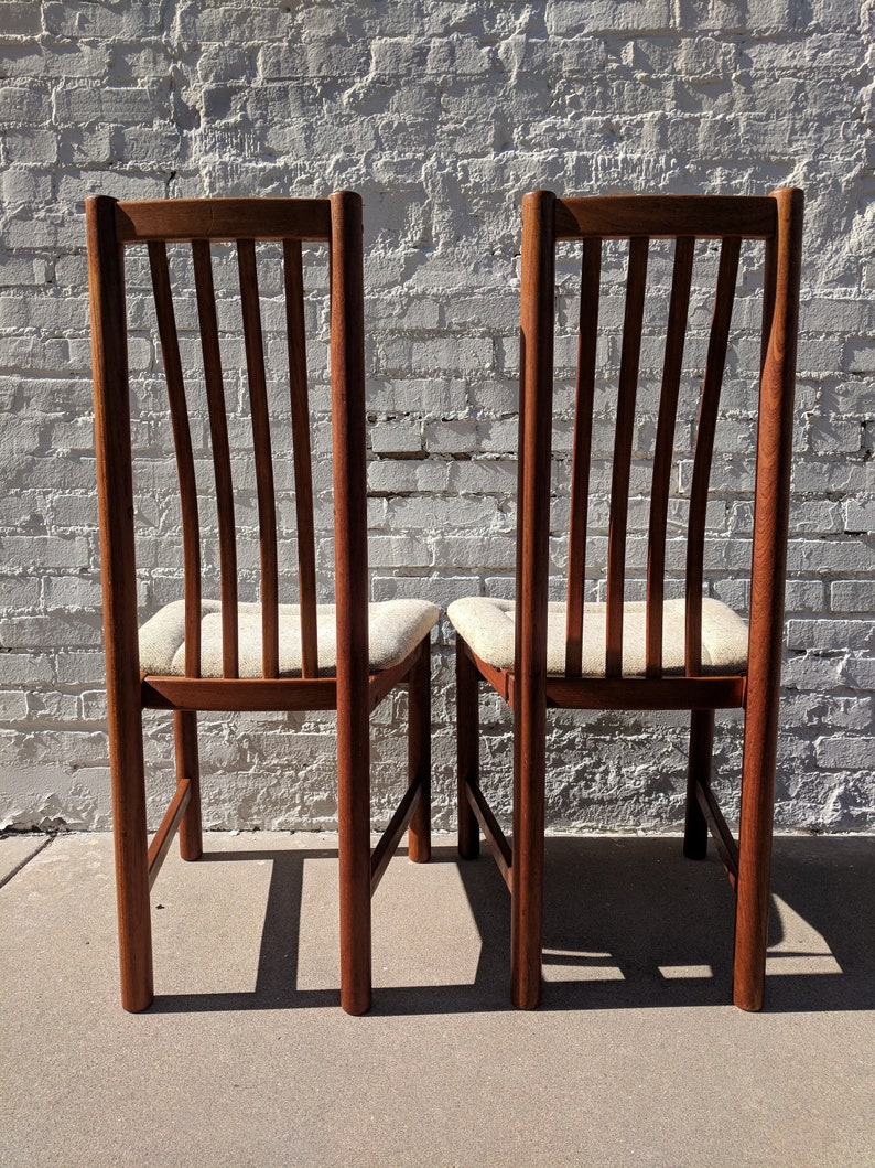 Mid Century Modern Danish D Scan Teak Dining Chairs Set of 4 Etsy