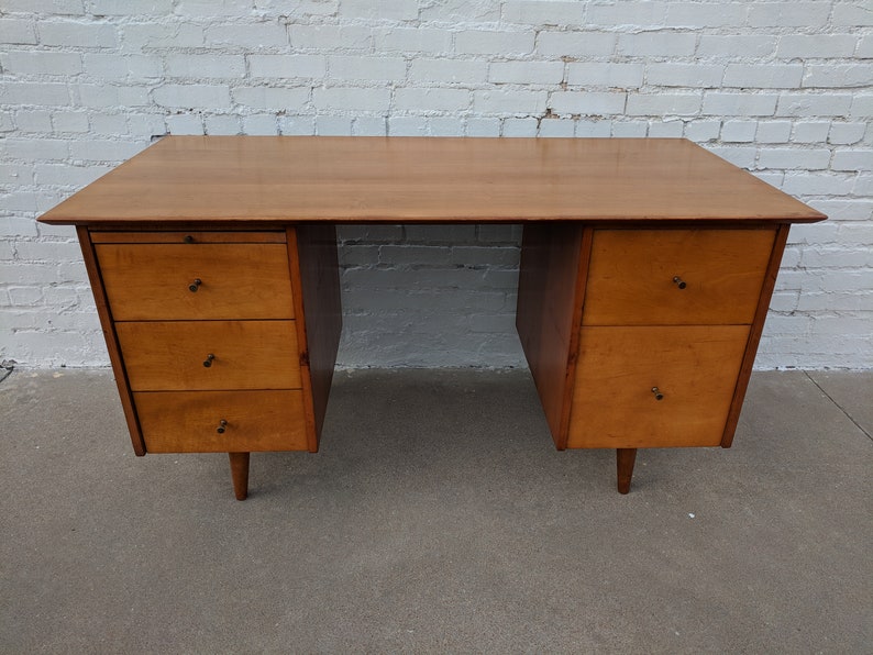 Mid Century Modern Paul McCobb Solid Maple Desk