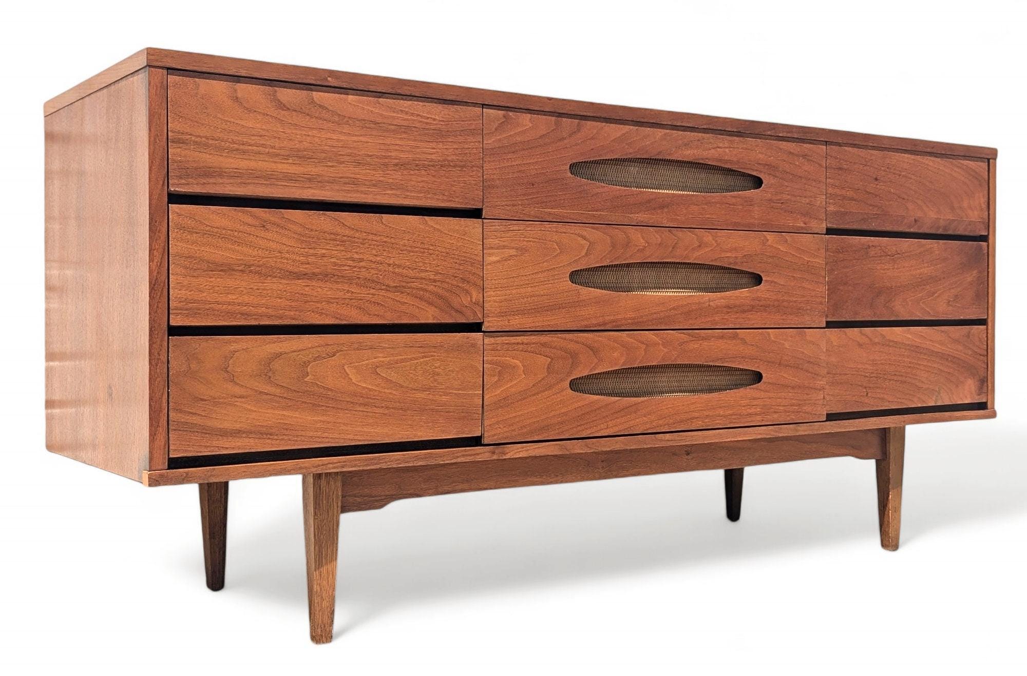 レア★廃盤品MID-Century MODERN木製小物入れ★スタッキング可能 Mid Century Modern Real Mccoy Walnut Dresser - Etsy
