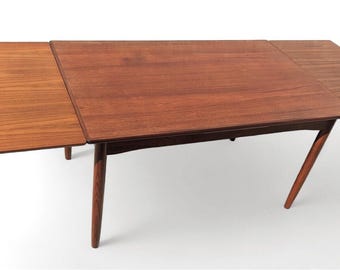 Mid Century Danish Modern Teak Extension Dining Table