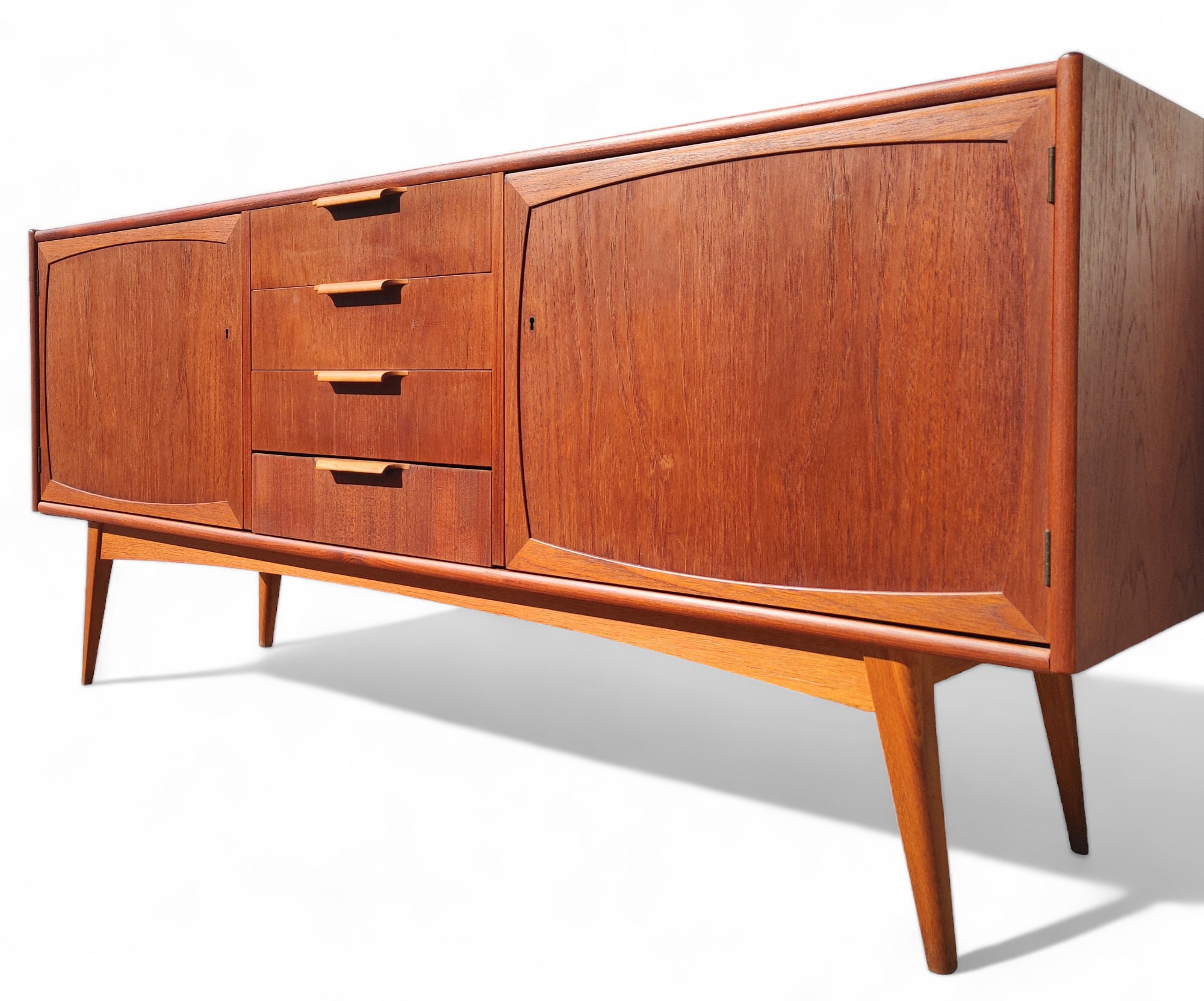 Mid Century Danish Modern Teak Credenza Etsy Ireland