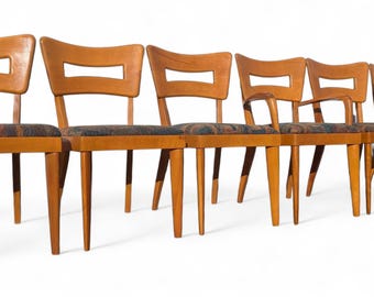 Heywood Wakefield Wooden School Classroom Desk Chair Mid Century