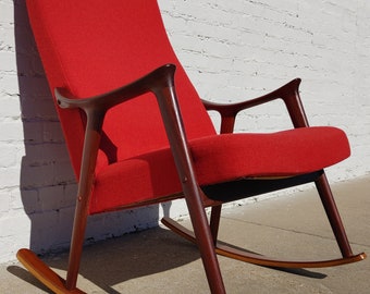 mid century ingmar relling rocking chair