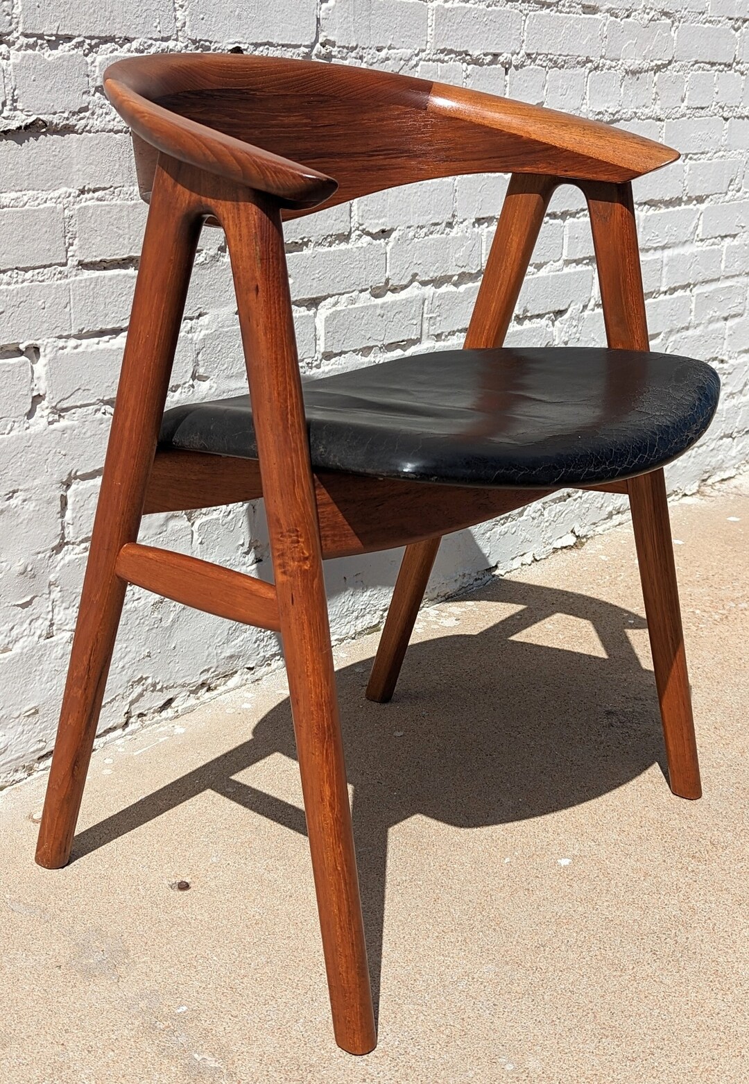 Mid Century Modern Erik Kirkegaard Solid Teak Danish Side