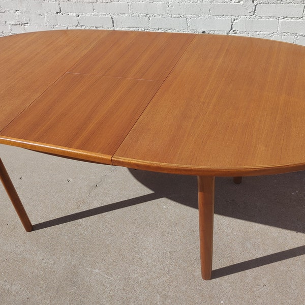 Mid Century English Modern Teak Dining Table by Mcintosh