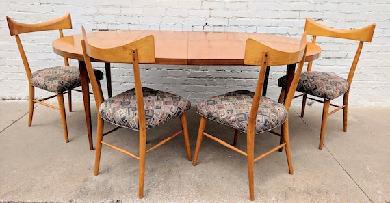 Mid Century Modern Paul Mccobb Table and Bowtie Chairs Etsy UK