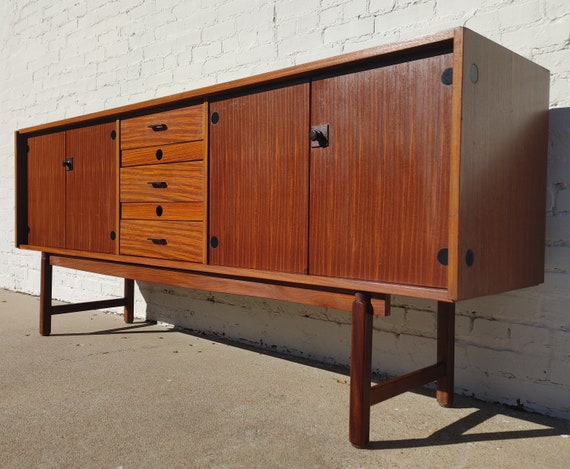 Mid Century Italian Modern Teak Credenza Etsy Ireland
