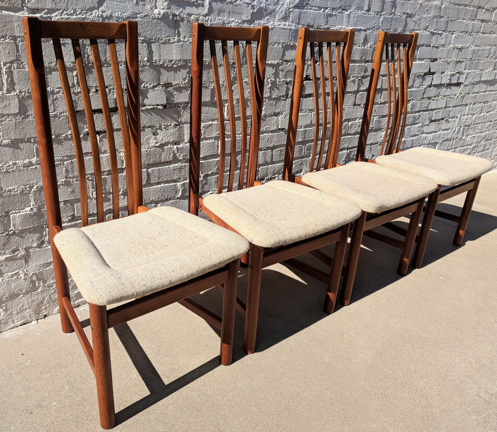 Mid Century Modern Danish D Scan Teak Dining Chairs Set of 4 - Etsy