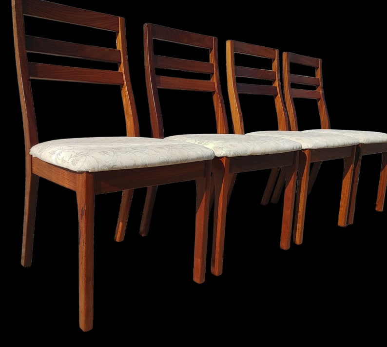 Mid Century Modern Teak English Dining Chairs image 1