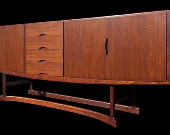 Mid Century Danish Modern Teak Credenza by Johannes Andersen for Hans Boch