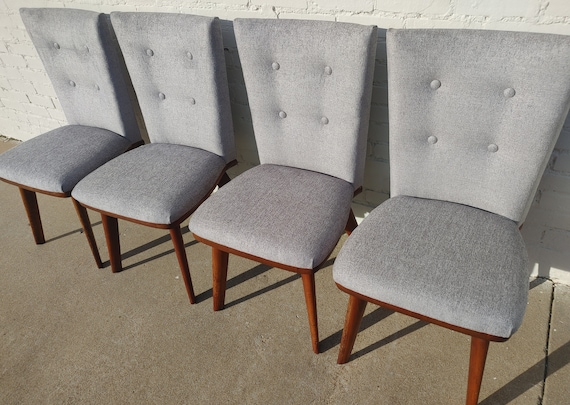 Mid Century Modern Solid Walnut Chairs by Bissman