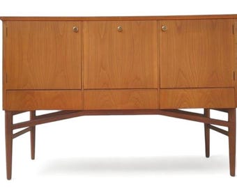 Mid Century Modern Danish Inspired Teak and Oak Cabinet
