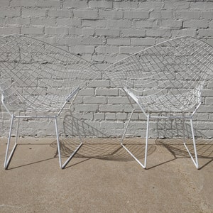 Mid Century Modern Bertoia Wire Diamond Chairs image 5