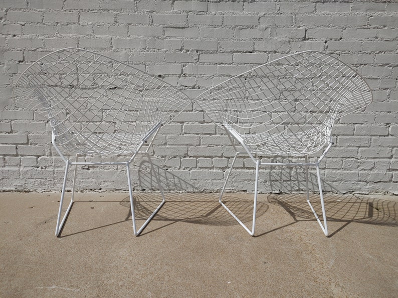 Mid Century Modern Bertoia Wire Diamond Chairs image 5