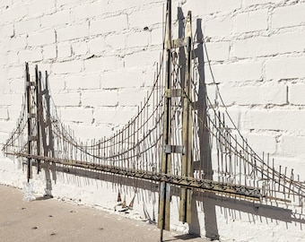 Mid Century Modern C Jere Metal Bridge Sculpture