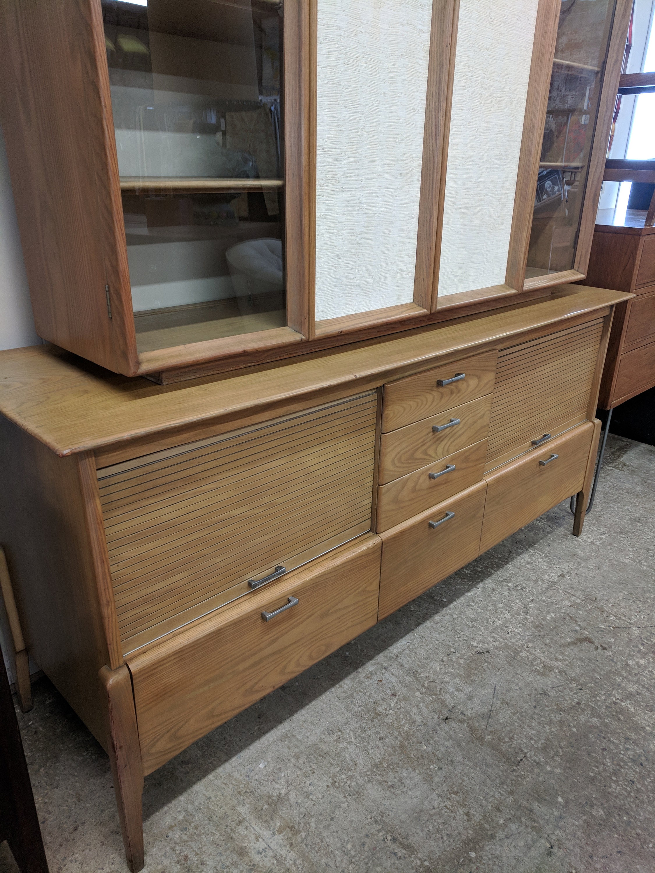 Mid Century Modern Heywood Wakefield Buffet Hutch - Etsy
