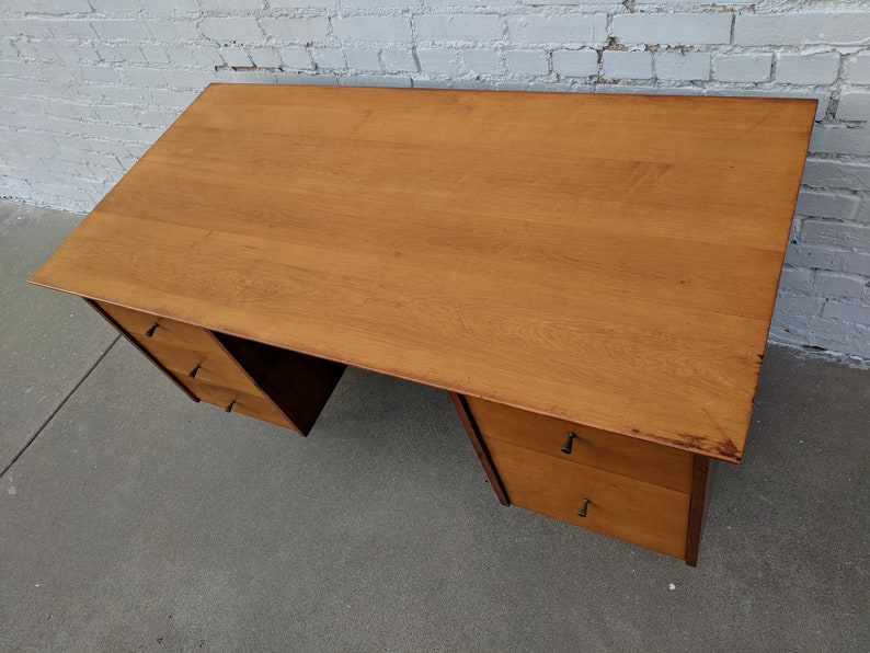 Mid Century Modern Paul McCobb Solid Maple Desk