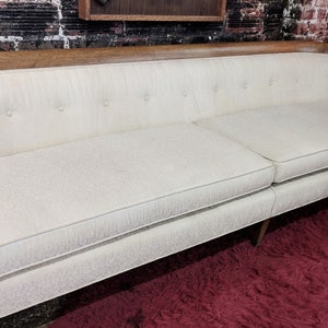 Mid Century Modern Drexel Walnut Trim Sofa image 2