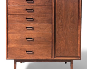 Mid Century Modern Walnut Cabinet by Jack Cartwright for Founders