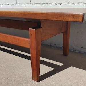 Mid Century Modern Jens Risom Walnut Coffee Table