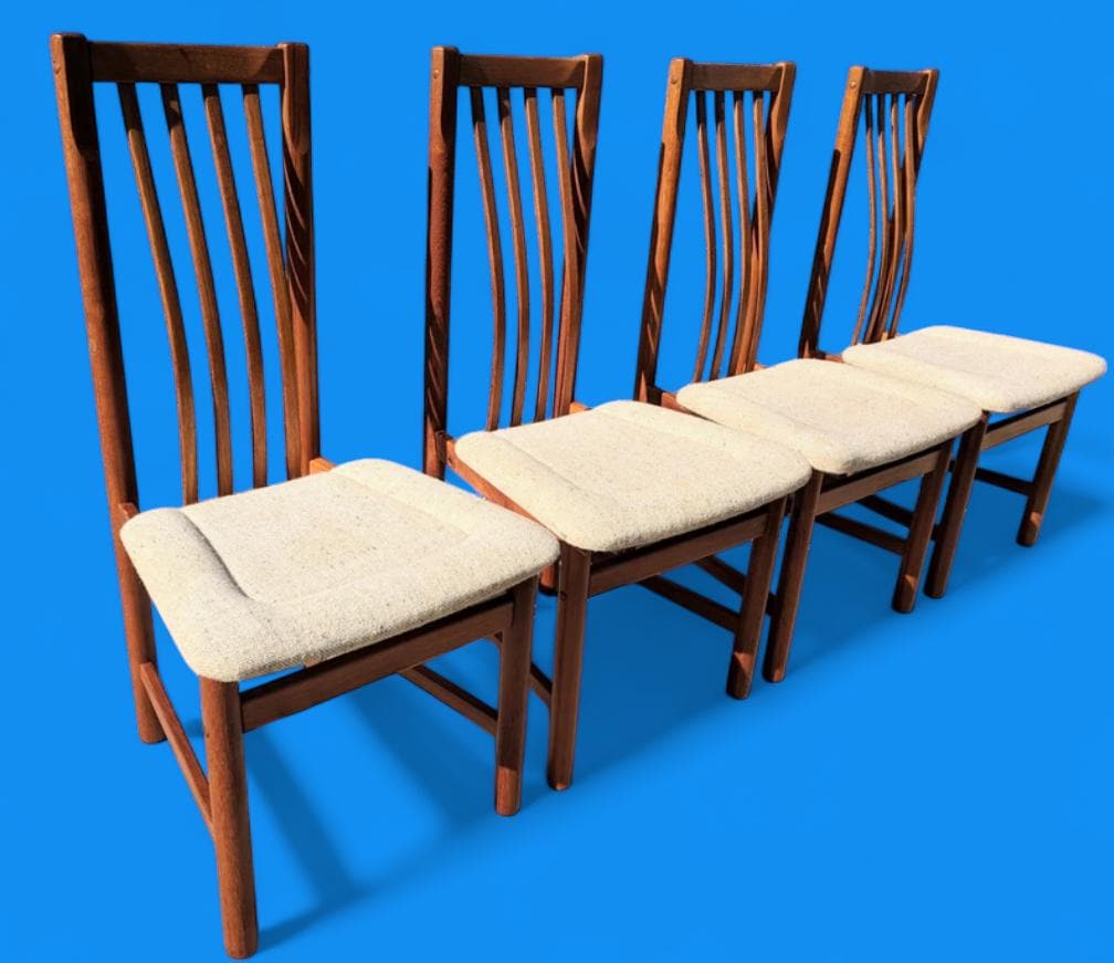 Mid Century Modern Danish D Scan Teak Dining Chairs Set of 4 - Etsy