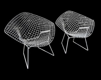 Mid Century Modern Bertoia Wire Diamond Chairs